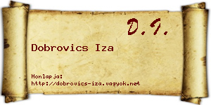 Dobrovics Iza névjegykártya